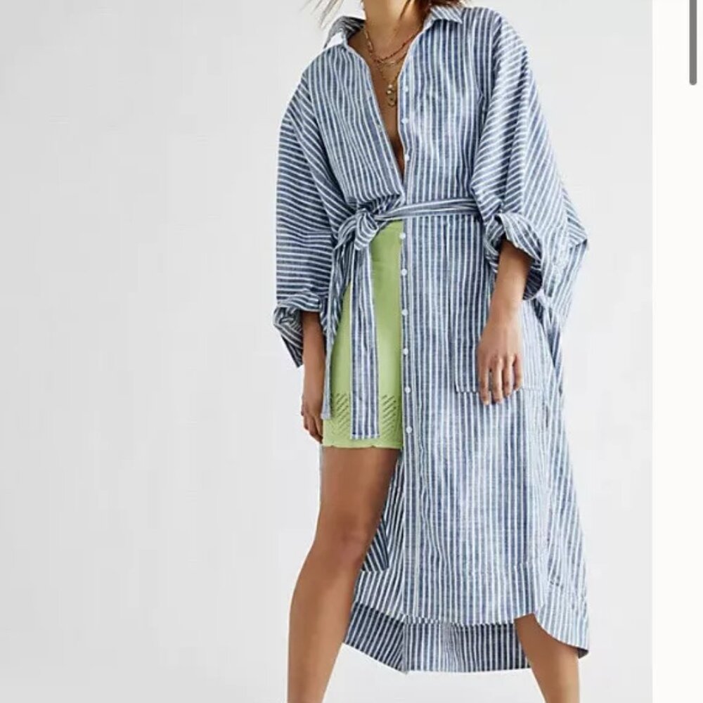 Free People Jess Shirt Dress-Women's Size M